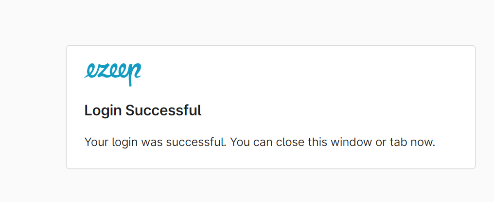 successful sign in into your account